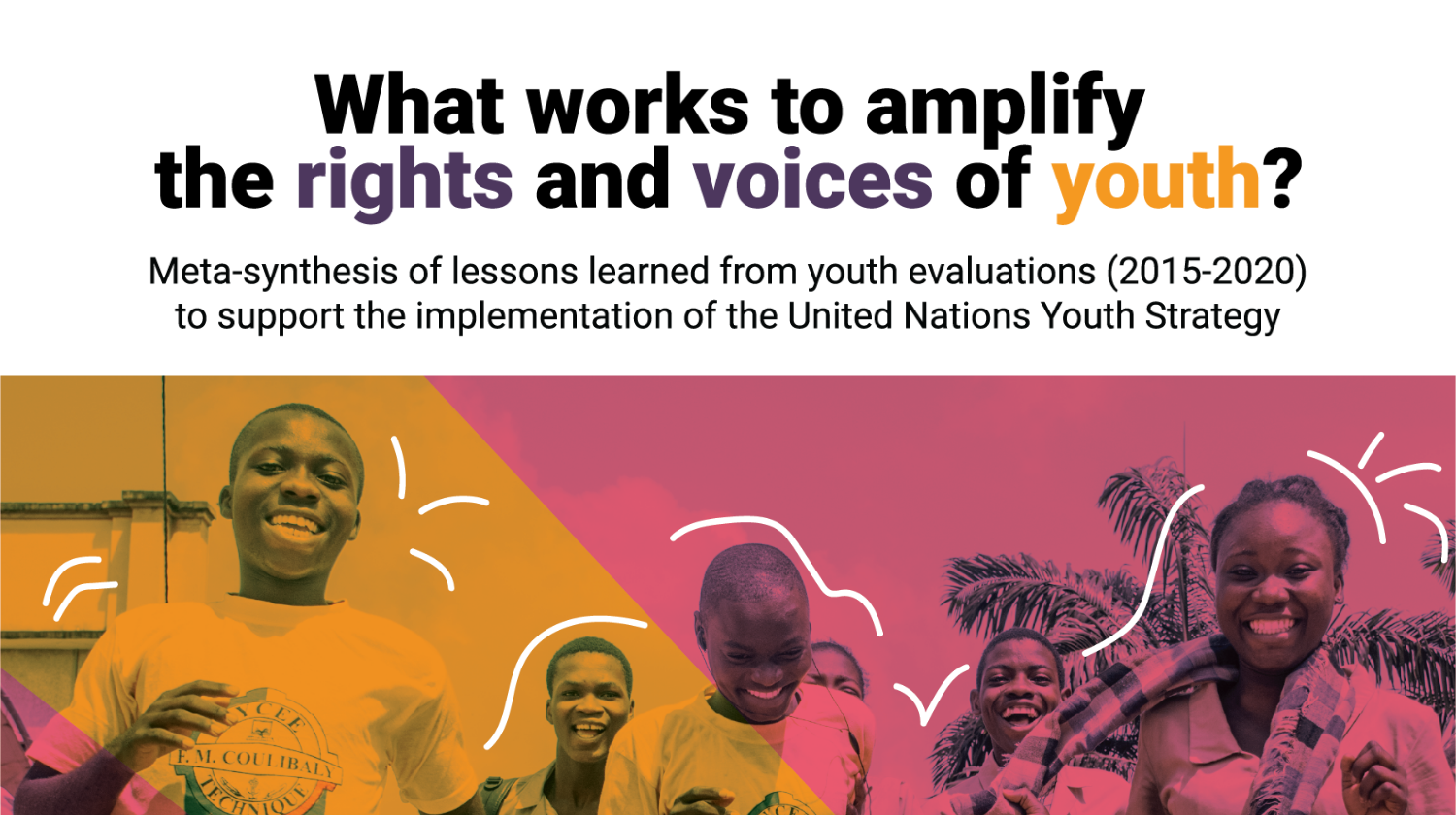 What works to amplify the rights and voices of youth? Meta-synthesis of lessons learned from youth evaluations (2015-2020) to support the implementation of the United Nations Youth Strategy